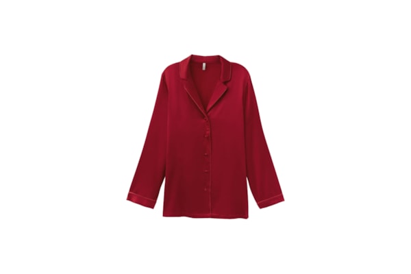 Camisa Em Seda - Vermelho