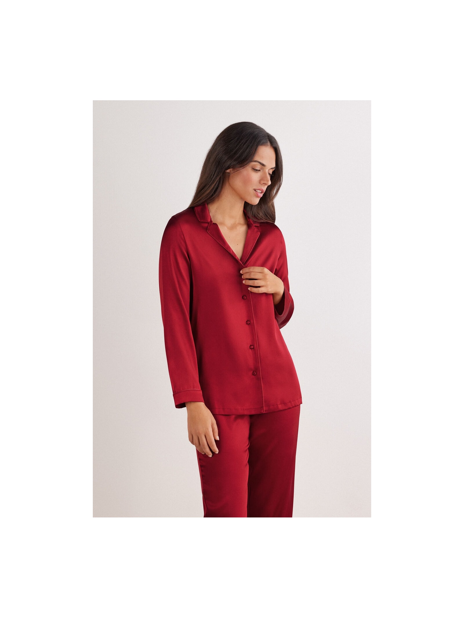 Camisa Em Seda Vermelho Intimissimi