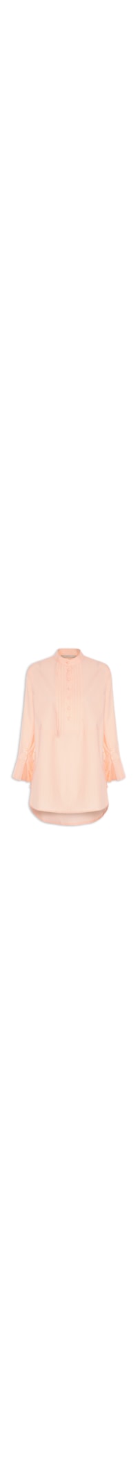 Camisa Feminina Abotoamento Lateral - Laranja