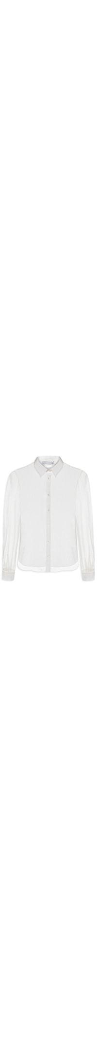 Camisa Feminina Ajustada Em Seda Pura - Off White