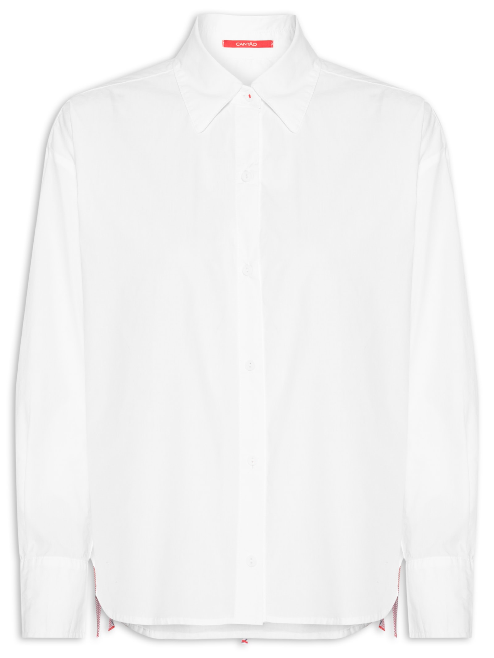 Camisa Feminina Alg Leve Empapelado Nós Branco Cantão
