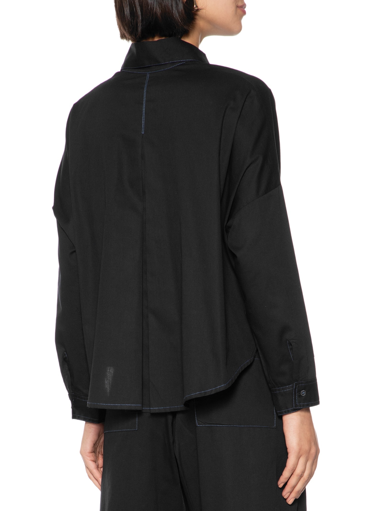 Camisa Feminina Algodão Amassadinho Intense Preto Cantão