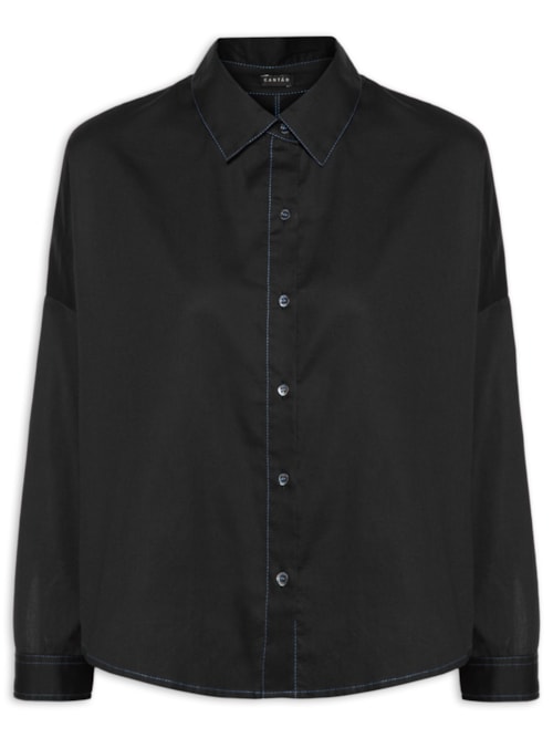 Camisa Feminina Algodão Amassadinho Intense – Preto