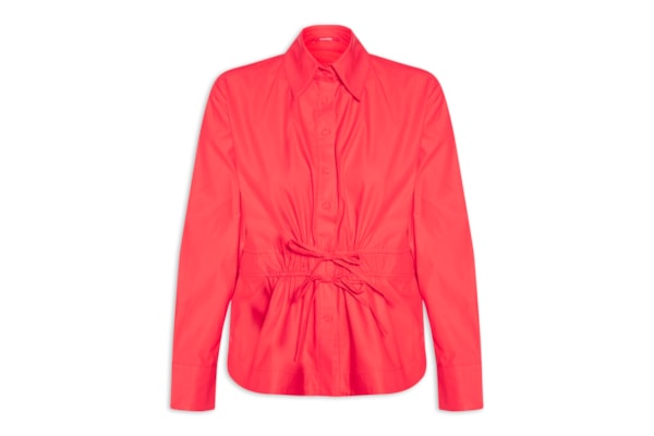 Camisa Feminina Algodão Empapelado - Vermelho