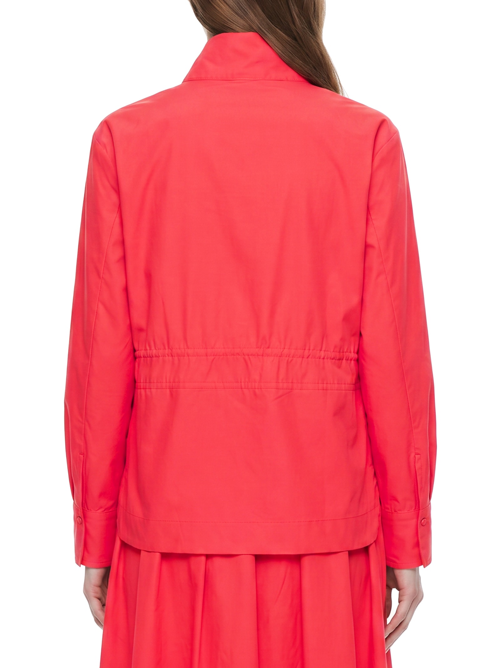 Camisa Feminina Algodão Empapelado Vermelho Cantão