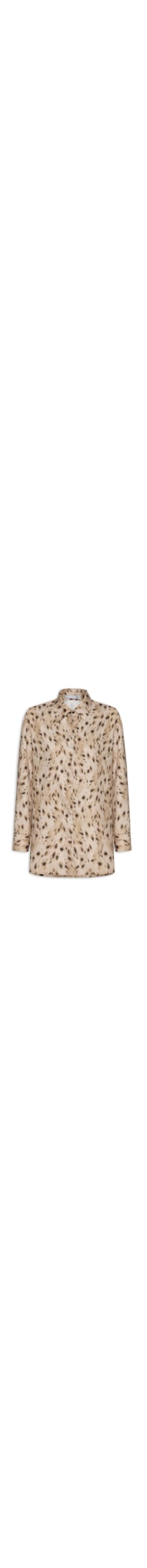 Camisa Feminina Alongada Estampada - Animal Print