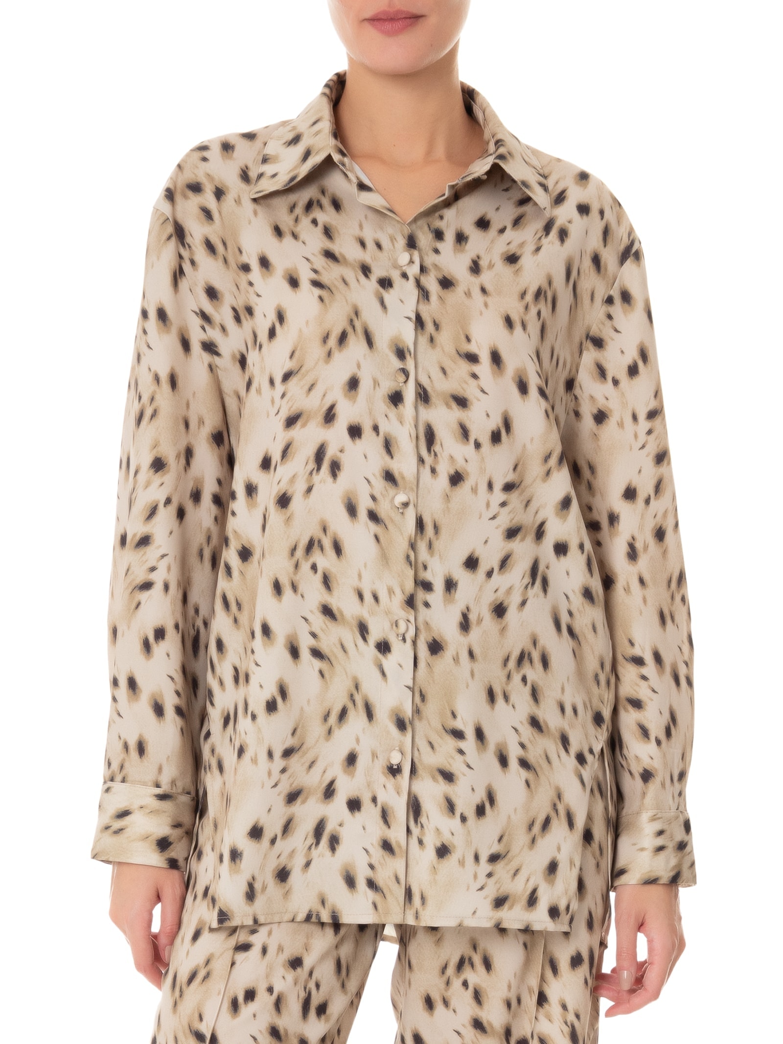 Camisa Feminina Alongada Estampada Animal Print '2Essential