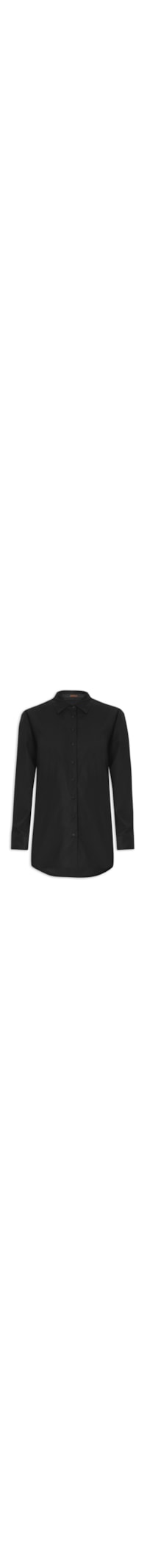 Camisa Feminina Alongada - Preto