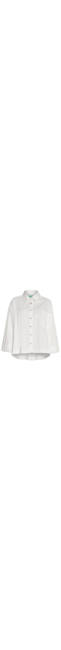 Camisa Feminina Ampla Bolso - Branco