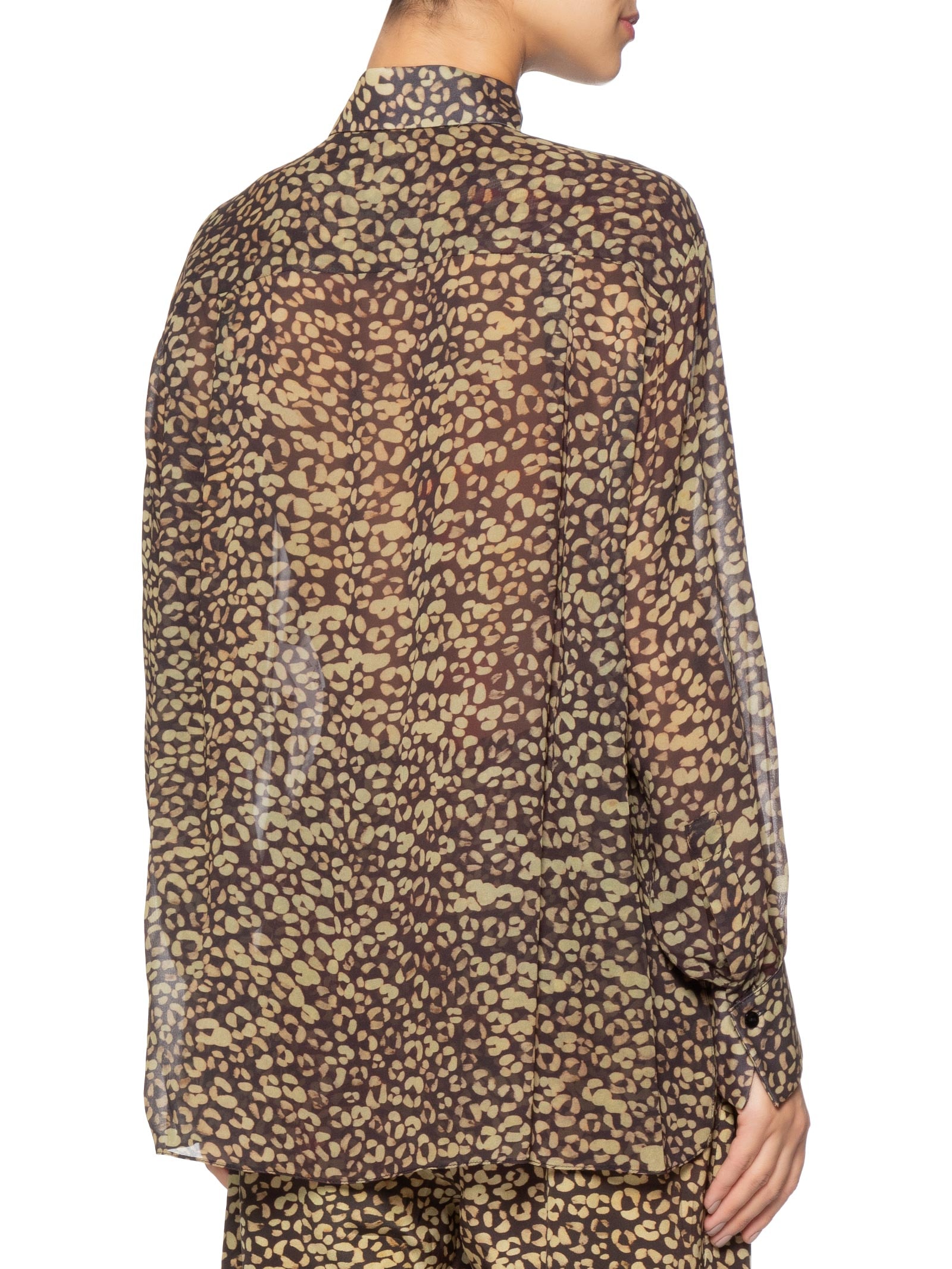 Camisa Feminina Ampla Est Onça Tina Color- Verde Animale