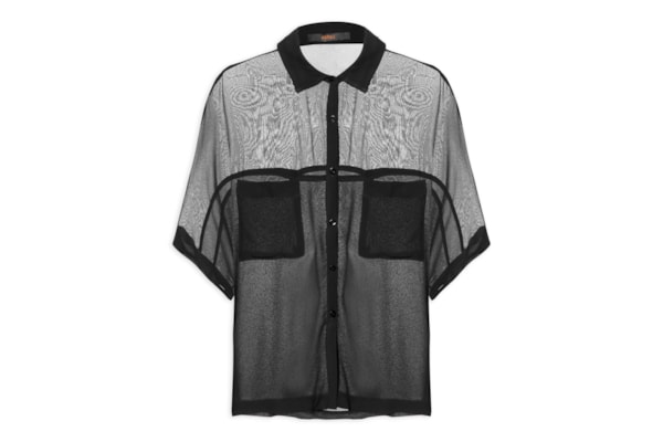 Camisa Feminina Ampla Mix - Preto