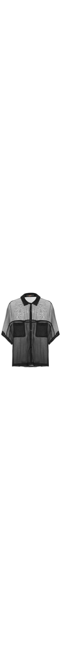 Camisa Feminina Ampla Mix - Preto