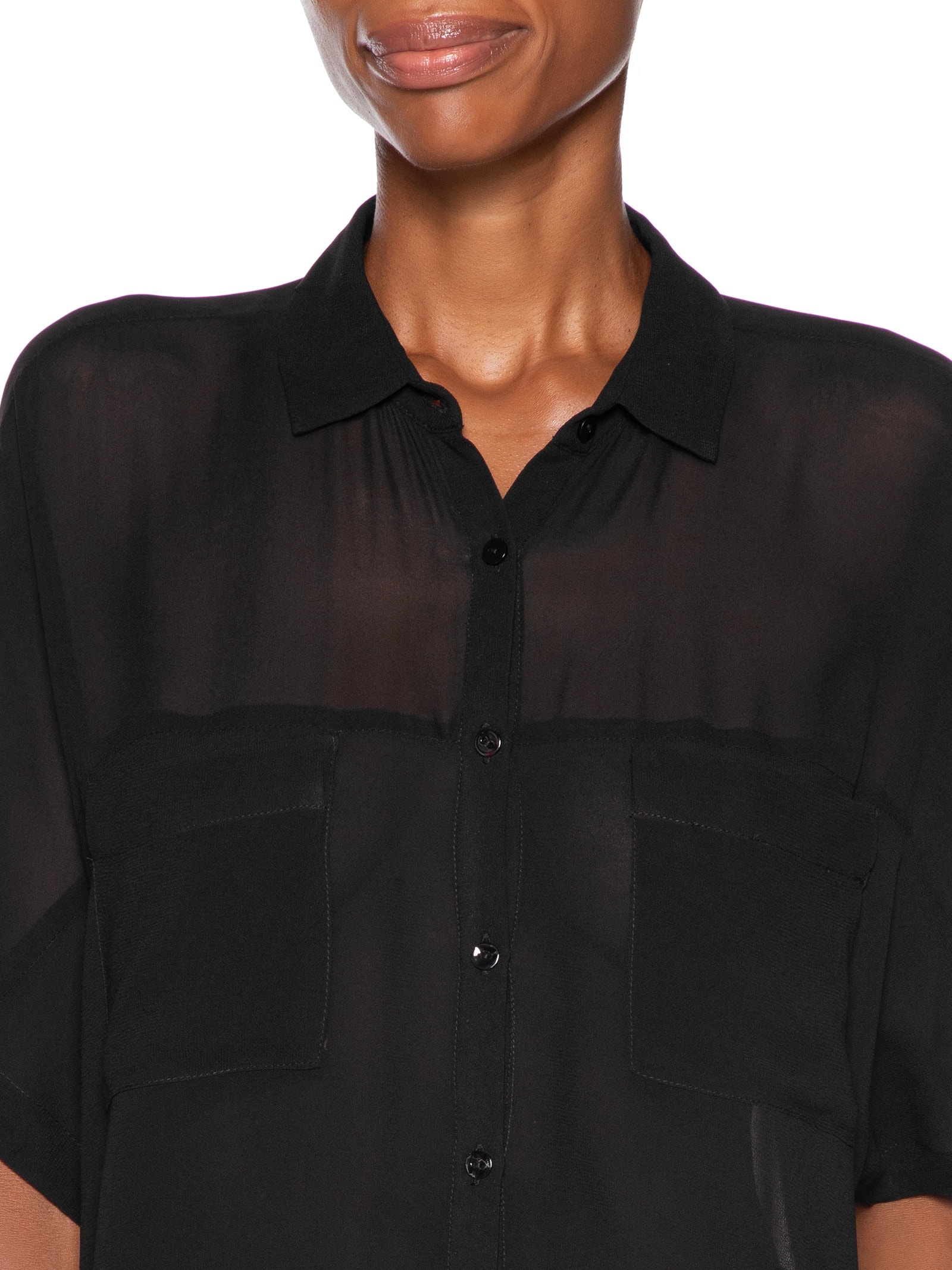 Camisa Feminina Ampla Mix Preto Animale