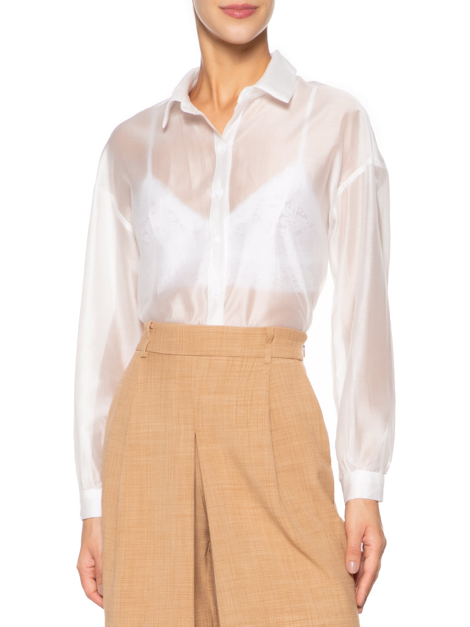 Camisa Feminina Ampla Off White '2Essential