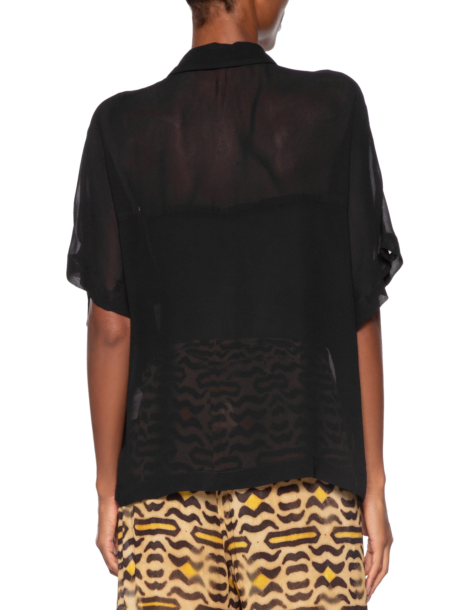 Camisa Feminina Ampla Preto Animale