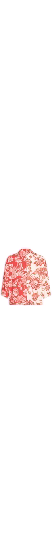 Camisa Feminina Arara Floral - Vermelho