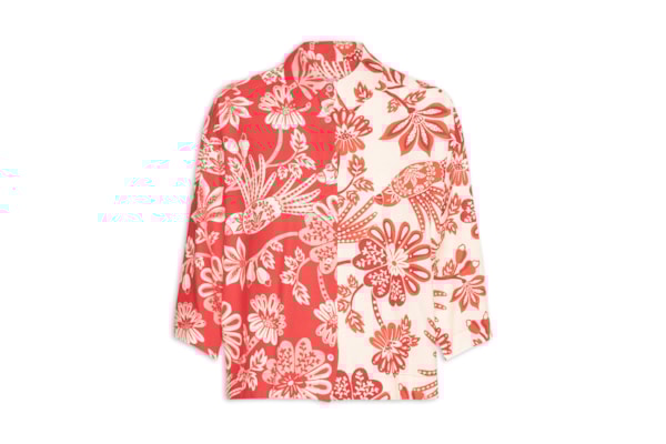 Camisa Feminina Arara Floral - Vermelho
