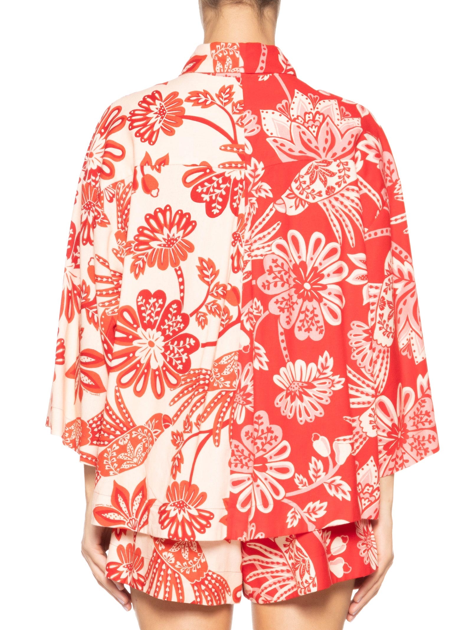 Camisa Feminina Arara Floral Vermelho Farm