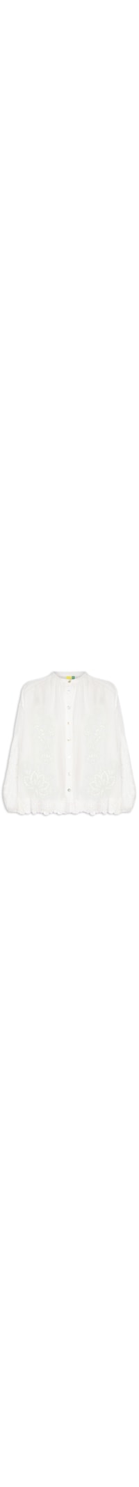 Camisa Feminina Artesanal Bordada Richelieu - Branco