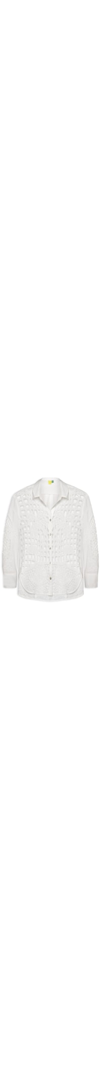 Camisa Feminina Artesanal Listra Tropical - Branco