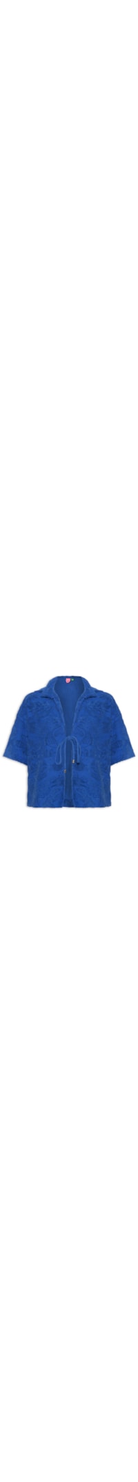 Camisa Feminina Atoalhada - Azul