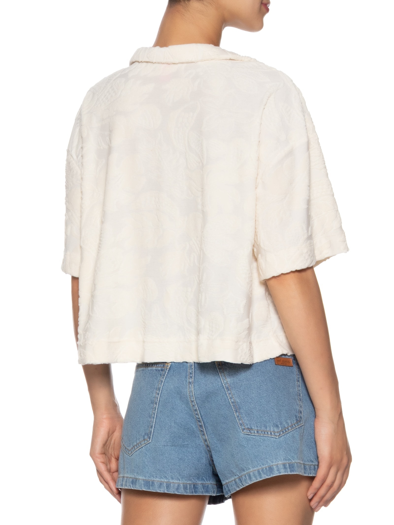 Camisa Feminina Atoalhada Branco Farm Praia