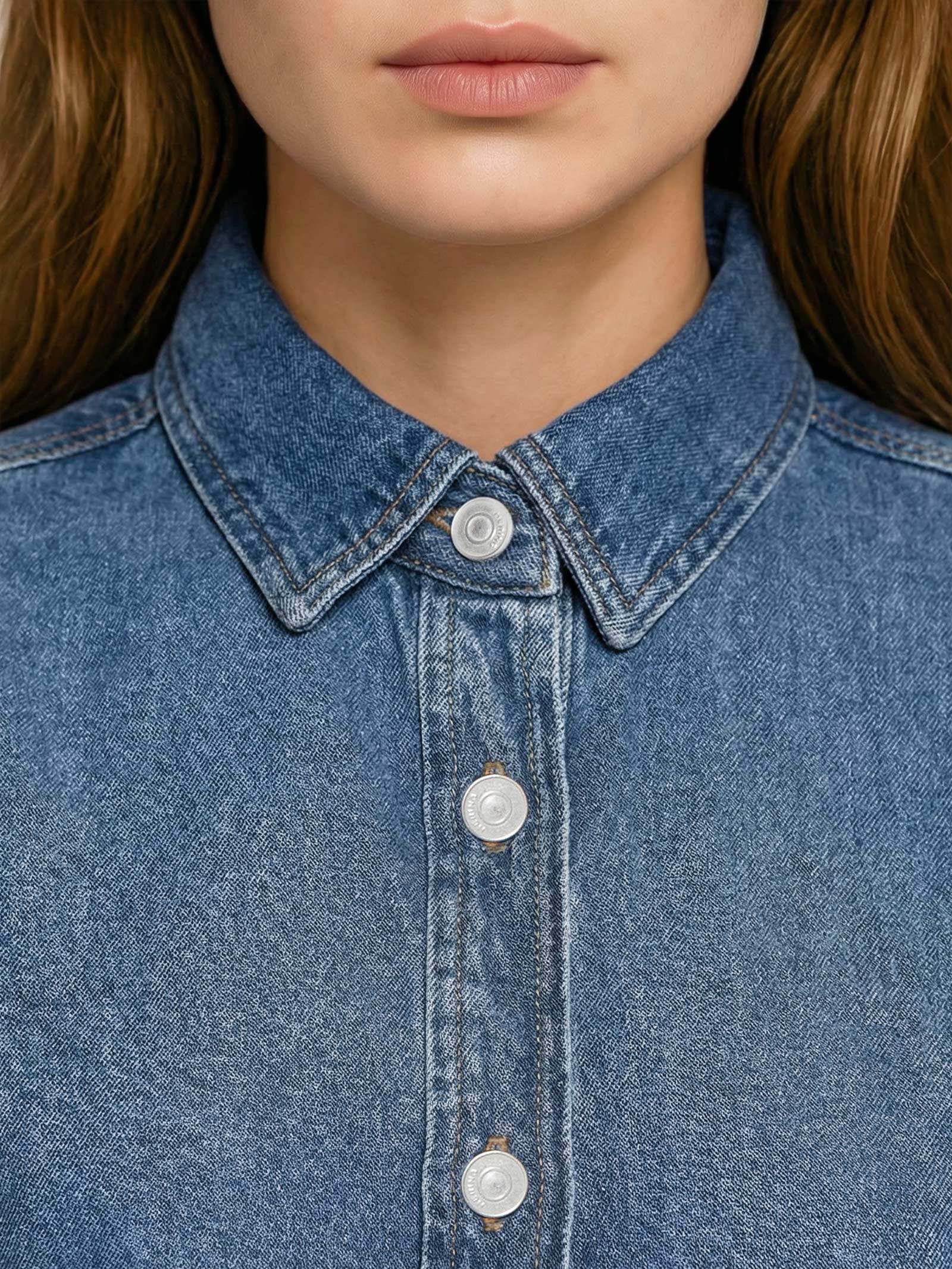 Camisa Feminina Azul Hering