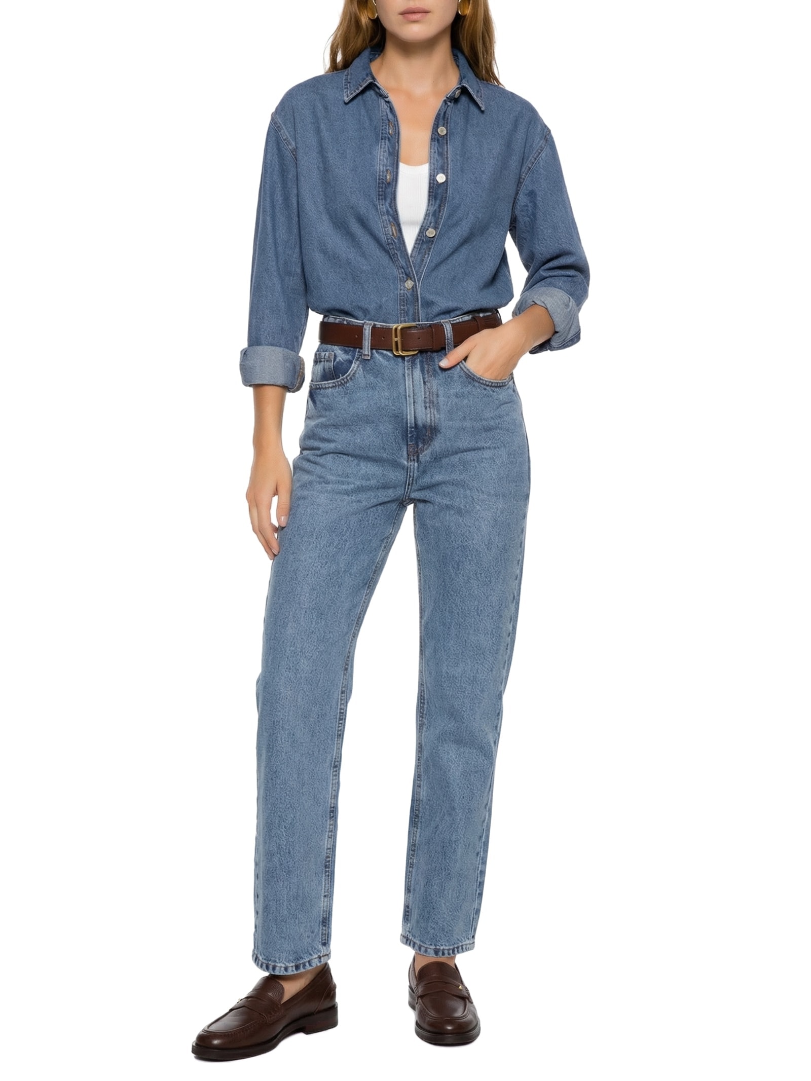 Camisa Feminina Azul Hering