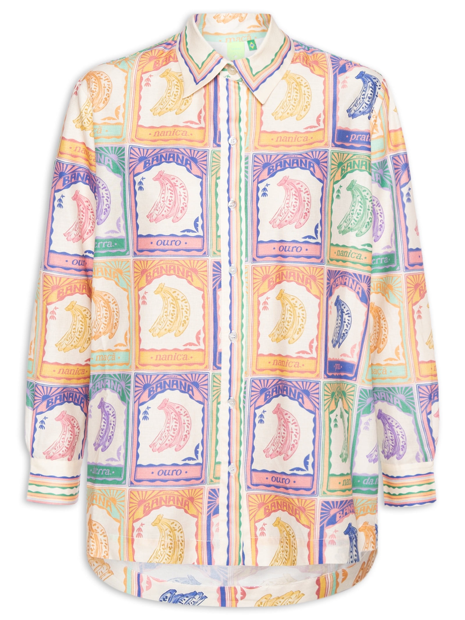 Camisa Feminina Banana Selo Bege Farm