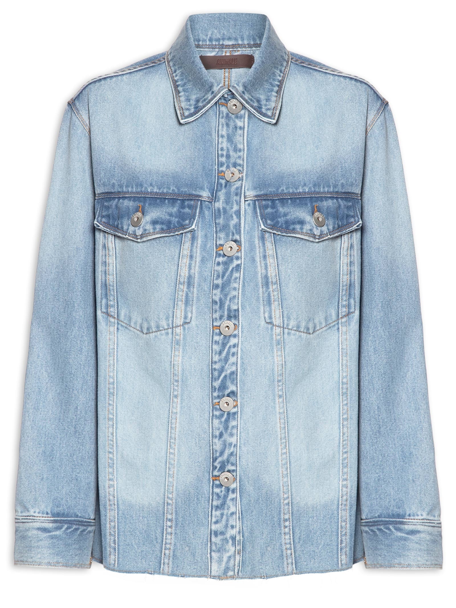 Camisa Feminina Barra A Fio Azul Animale