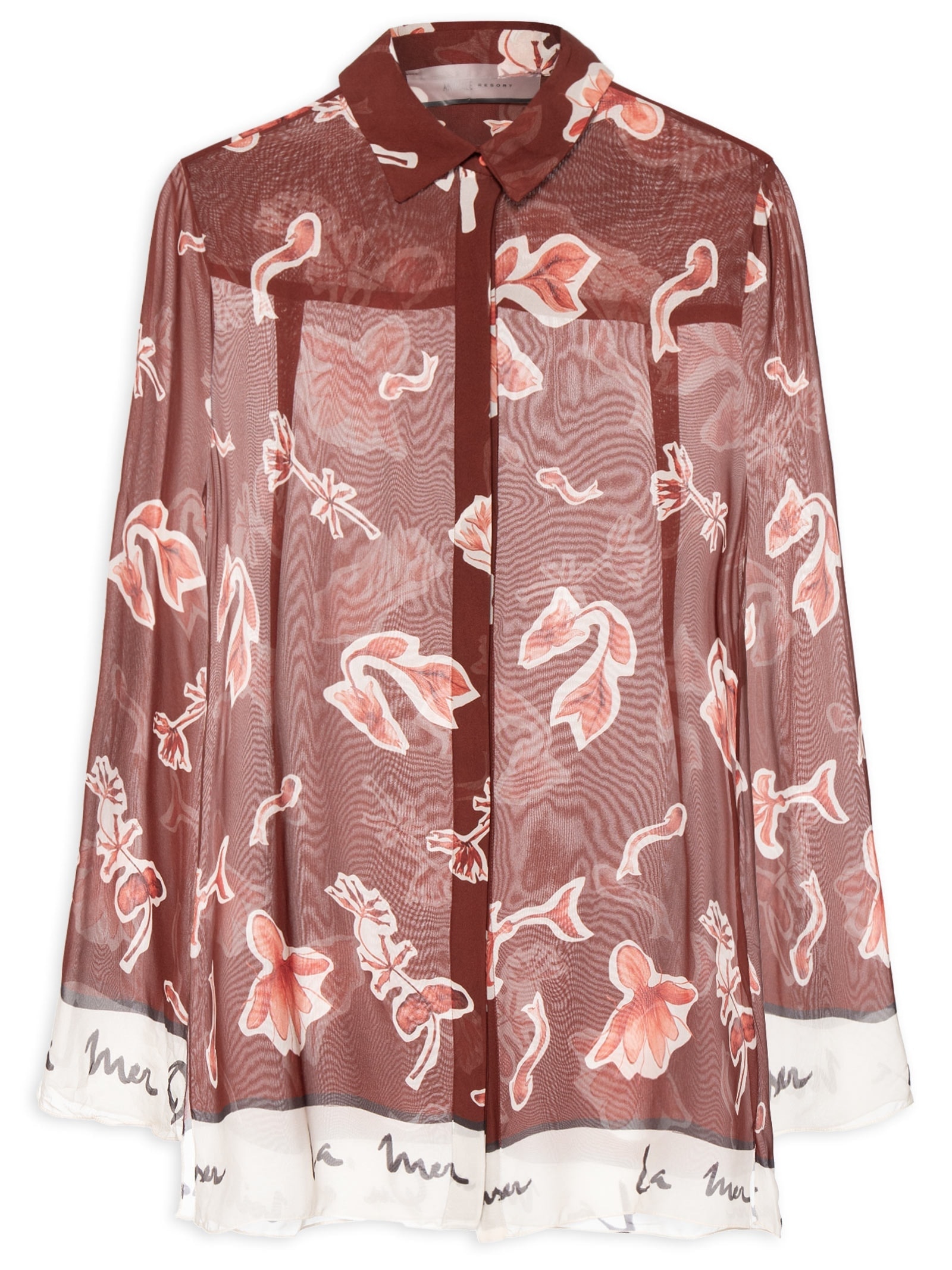 Camisa Feminina Barrado Bar La Mer Marrom Animale Resort