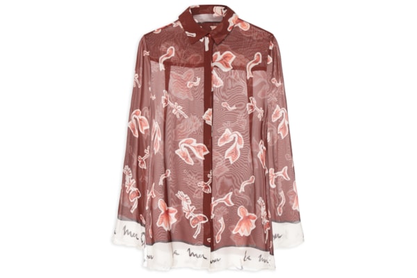 Camisa Feminina Barrado Bar La Mer - Marrom