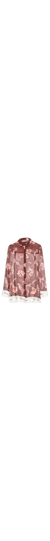 Camisa Feminina Barrado Bar La Mer - Marrom