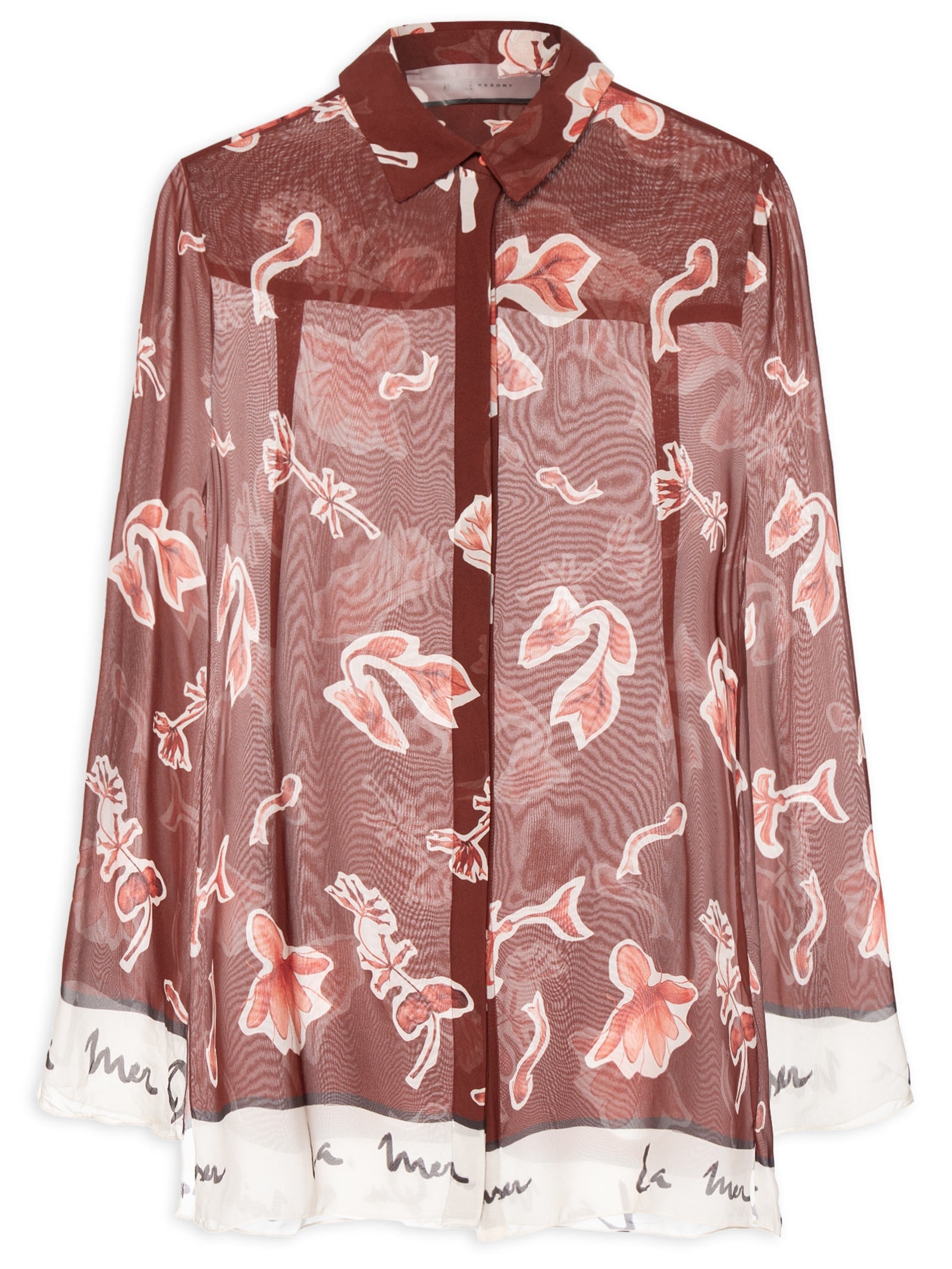 Camisa Feminina Barrado Bar La Mer Marrom Animale Resort