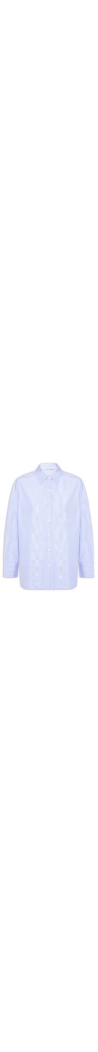 Camisa Feminina Basic Listrada - Azul