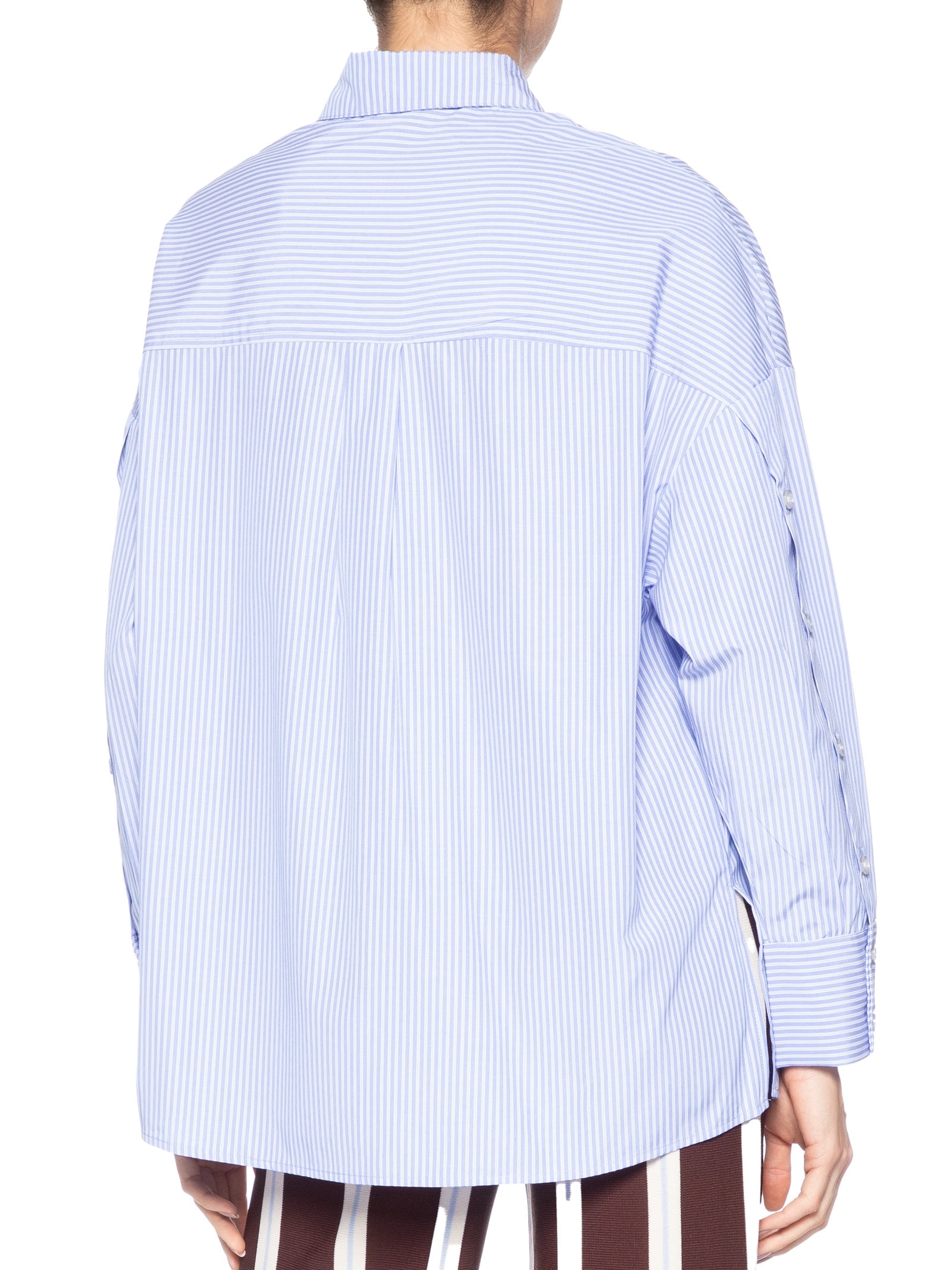 Camisa Feminina Basic Listrada Azul Animale Jeans