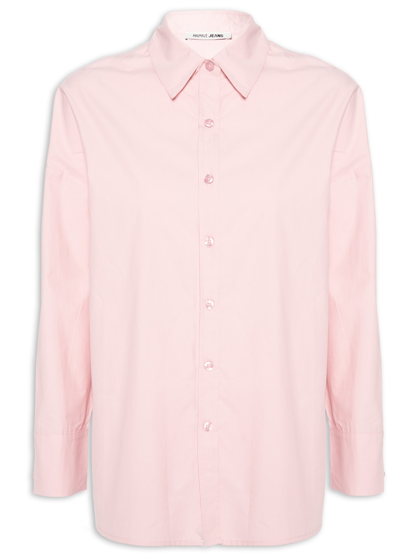 Camisa Feminina Basic Rosa Animale Jeans