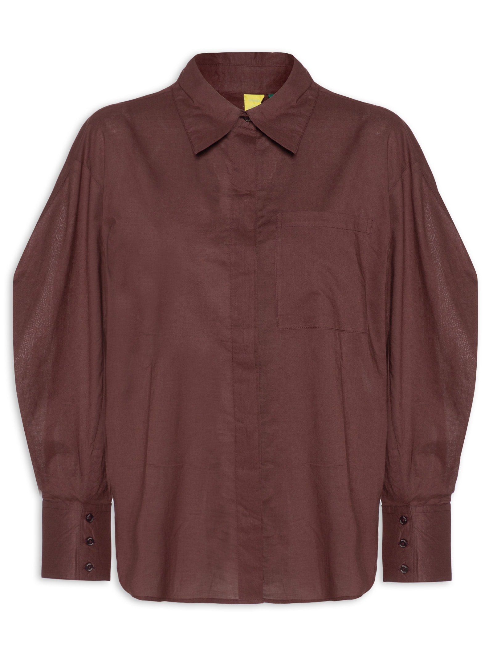 Farm Camisa Feminina Básica Algodão Marrom