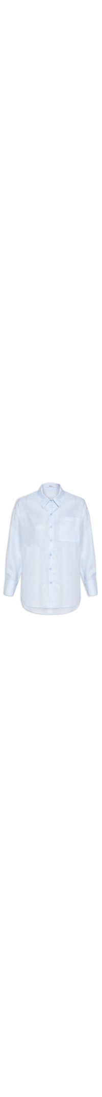 Camisa Feminina Básica com Bolso Frontal - Azul