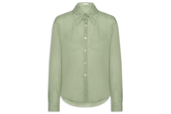 Camisa Feminina Básica Com Bolso - Verde
