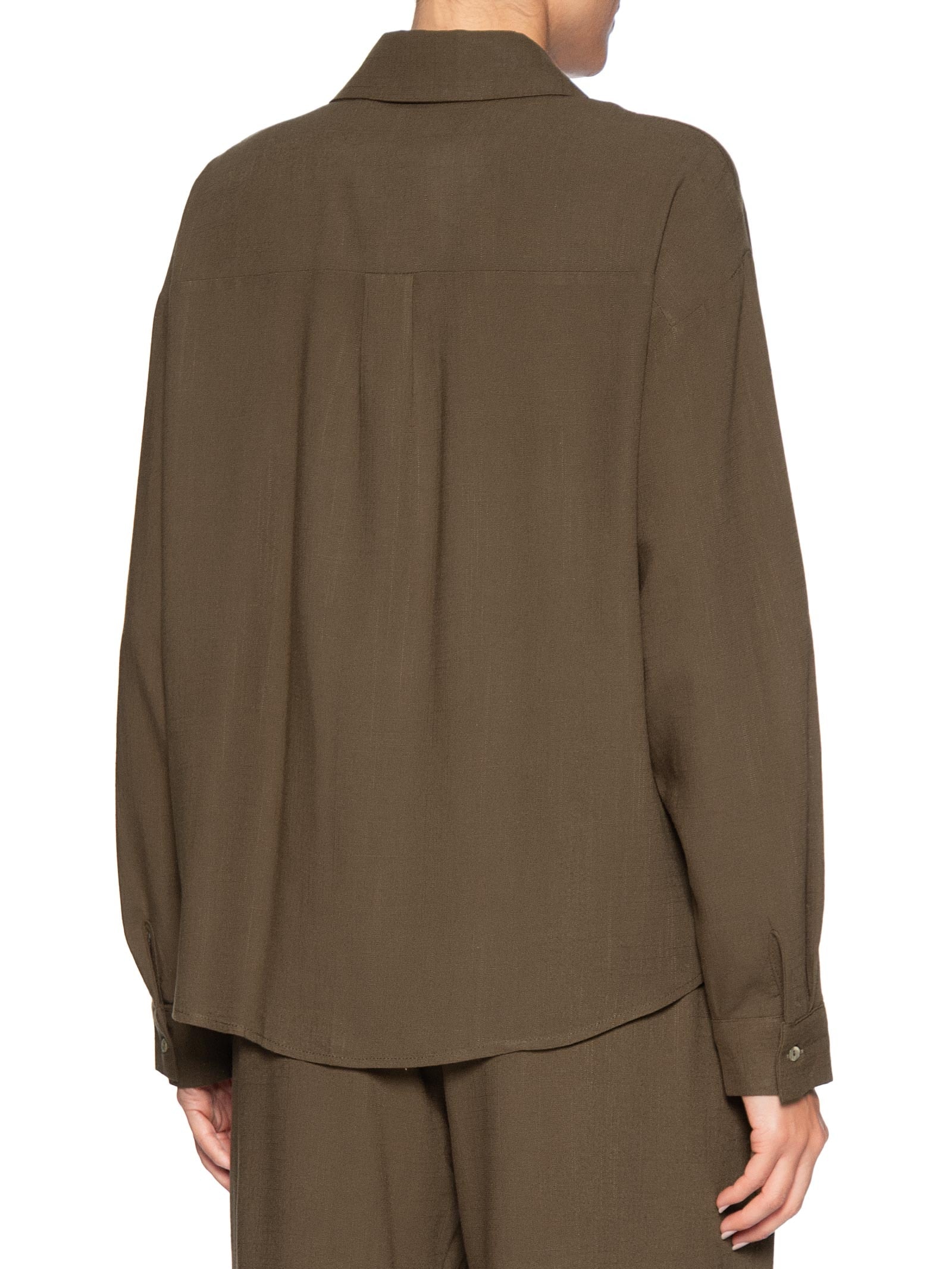 Camisa Feminina Básica Marrom Basiq