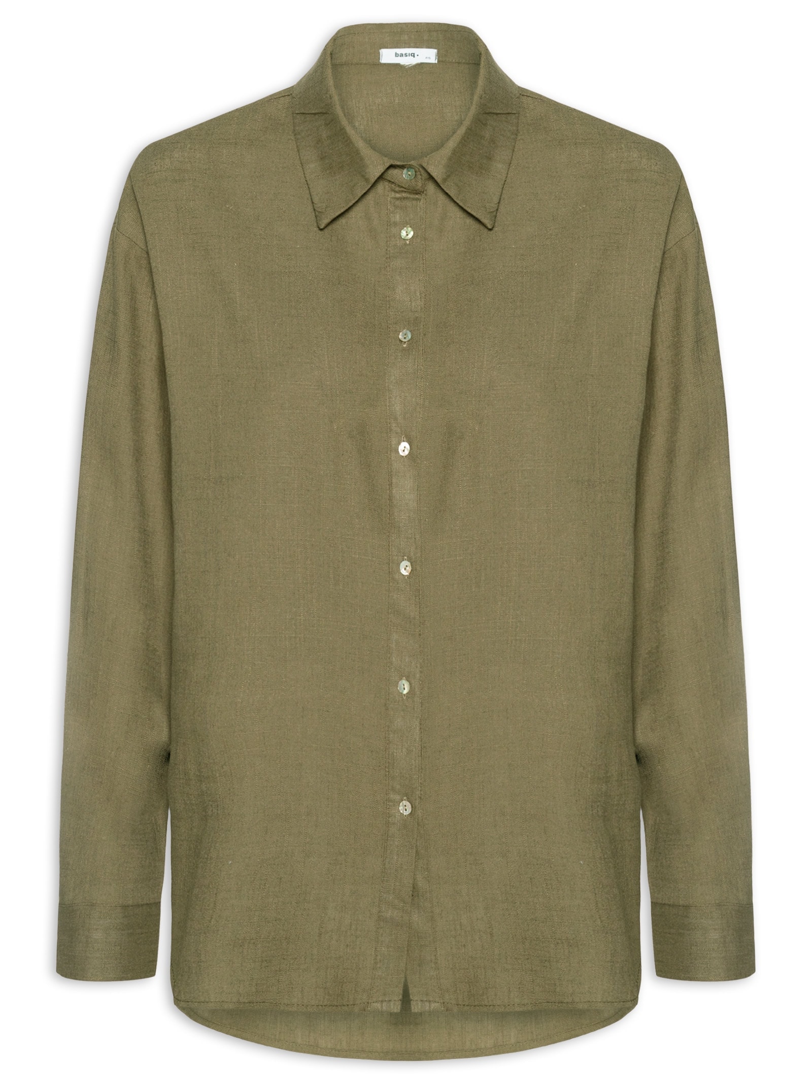 Camisa Feminina Básica Verde Basiq