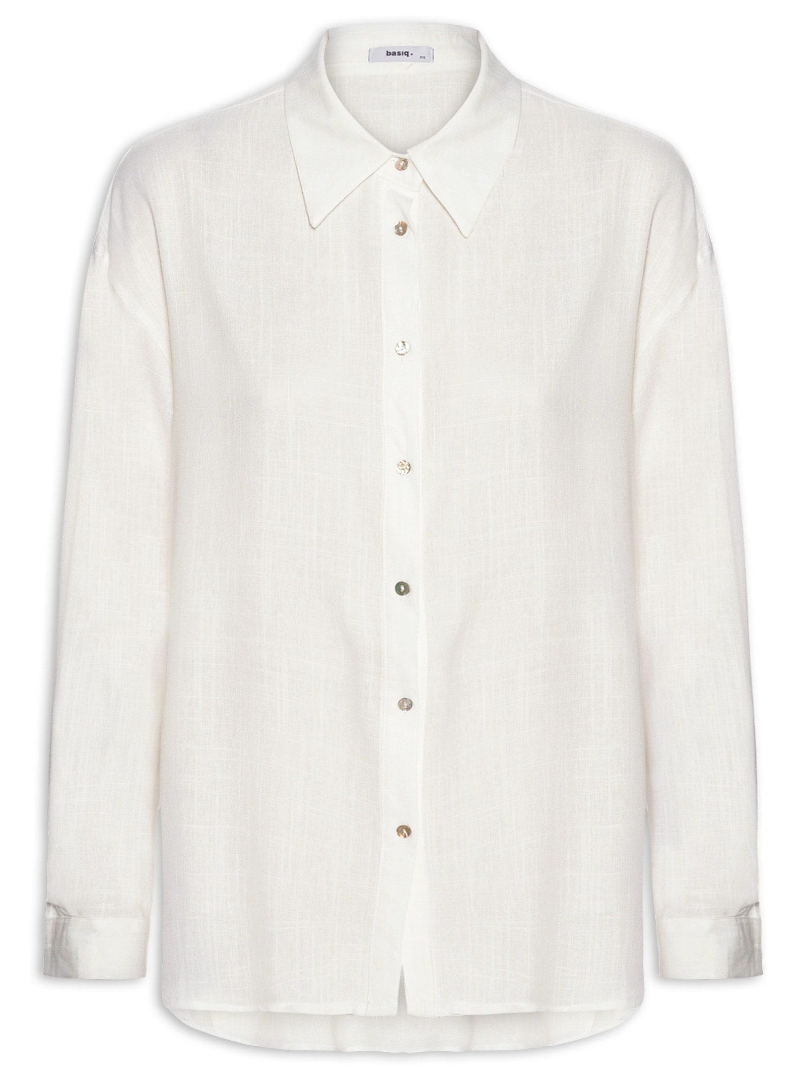 Camisa Feminina Básica – Branco Basiq