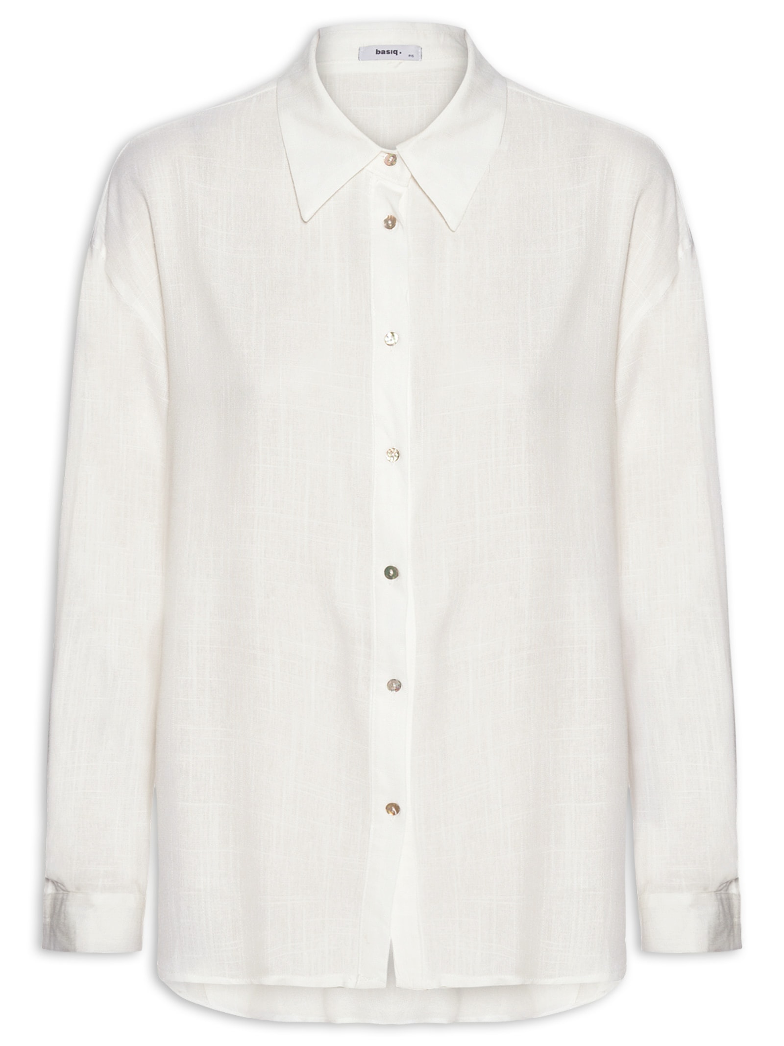 Camisa Feminina Básica – Branco Basiq
