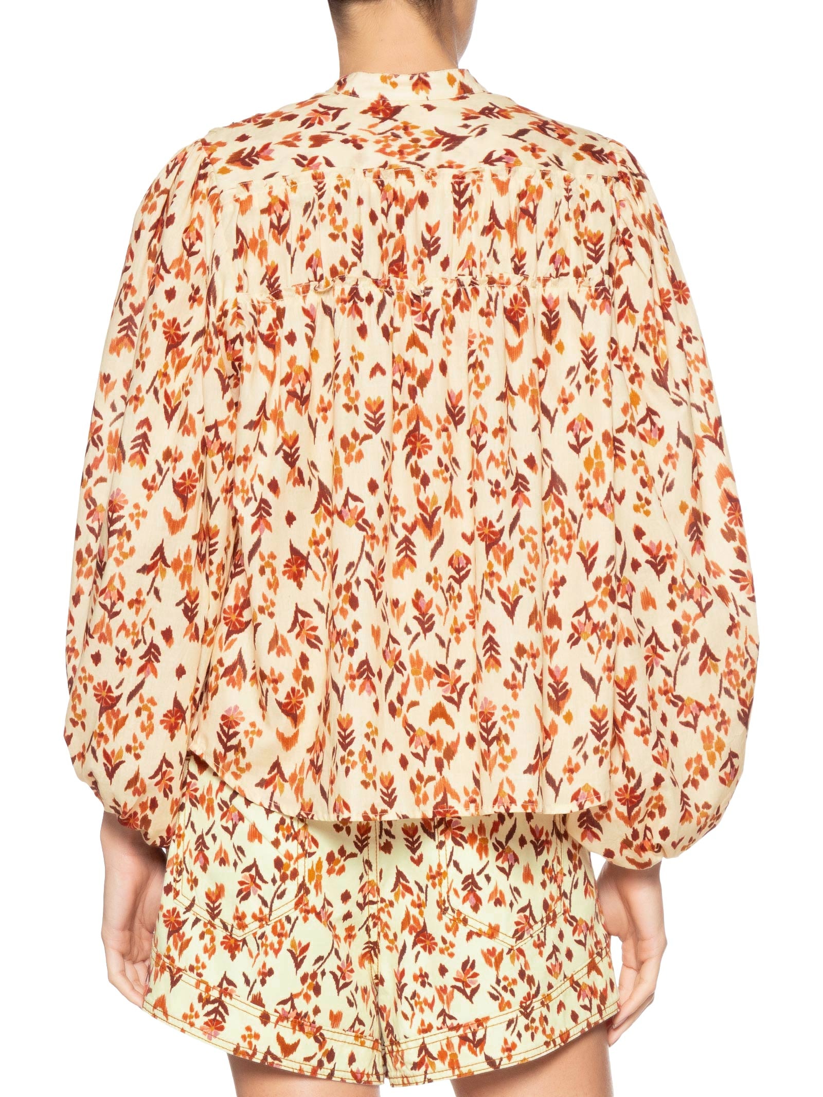 Camisa Feminina Bata Est Jardim Ikat Amarelo Dress To