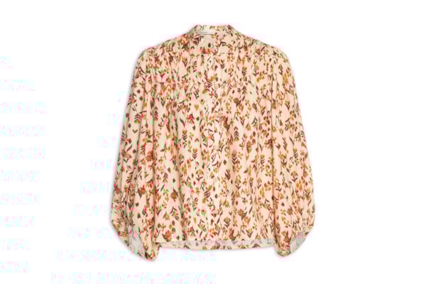 Camisa Feminina Bata Est Jardim Ikat - Amarelo