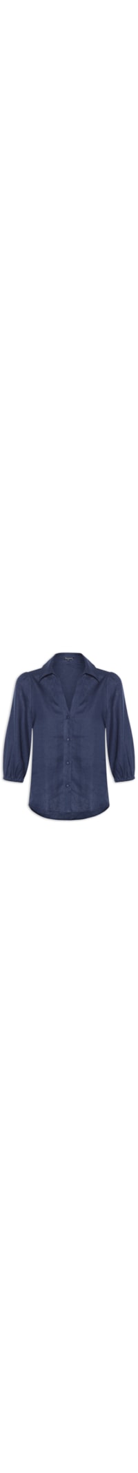 Camisa Feminina Beck V - Azul Marinho