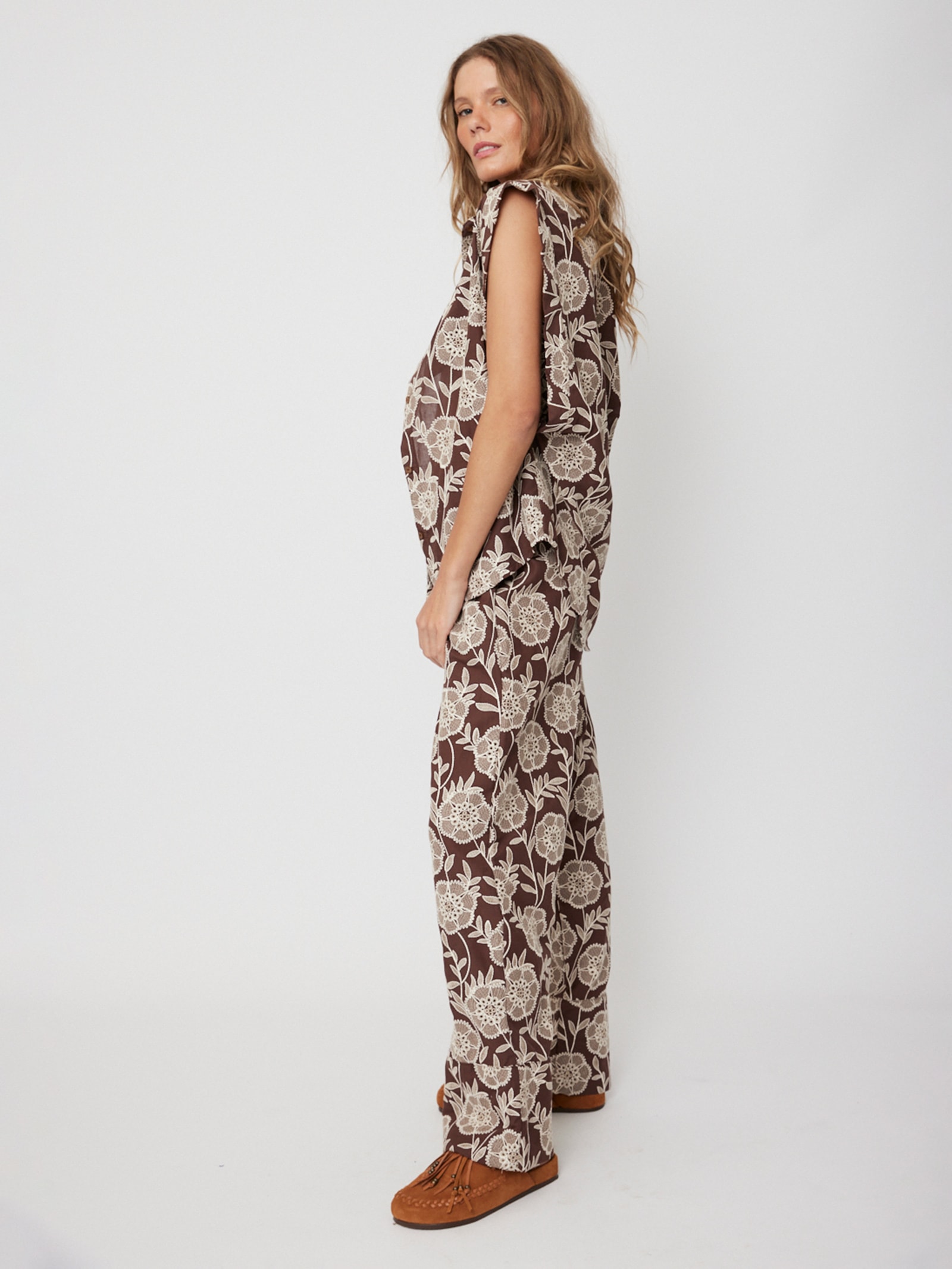 Camisa Feminina Belle V26 Marrom New Match