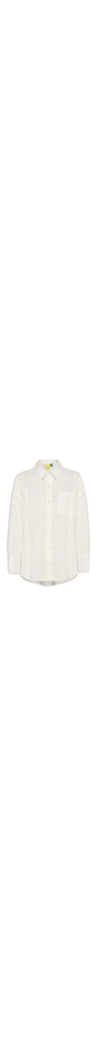 Camisa Feminina Bolso Longa - Branco