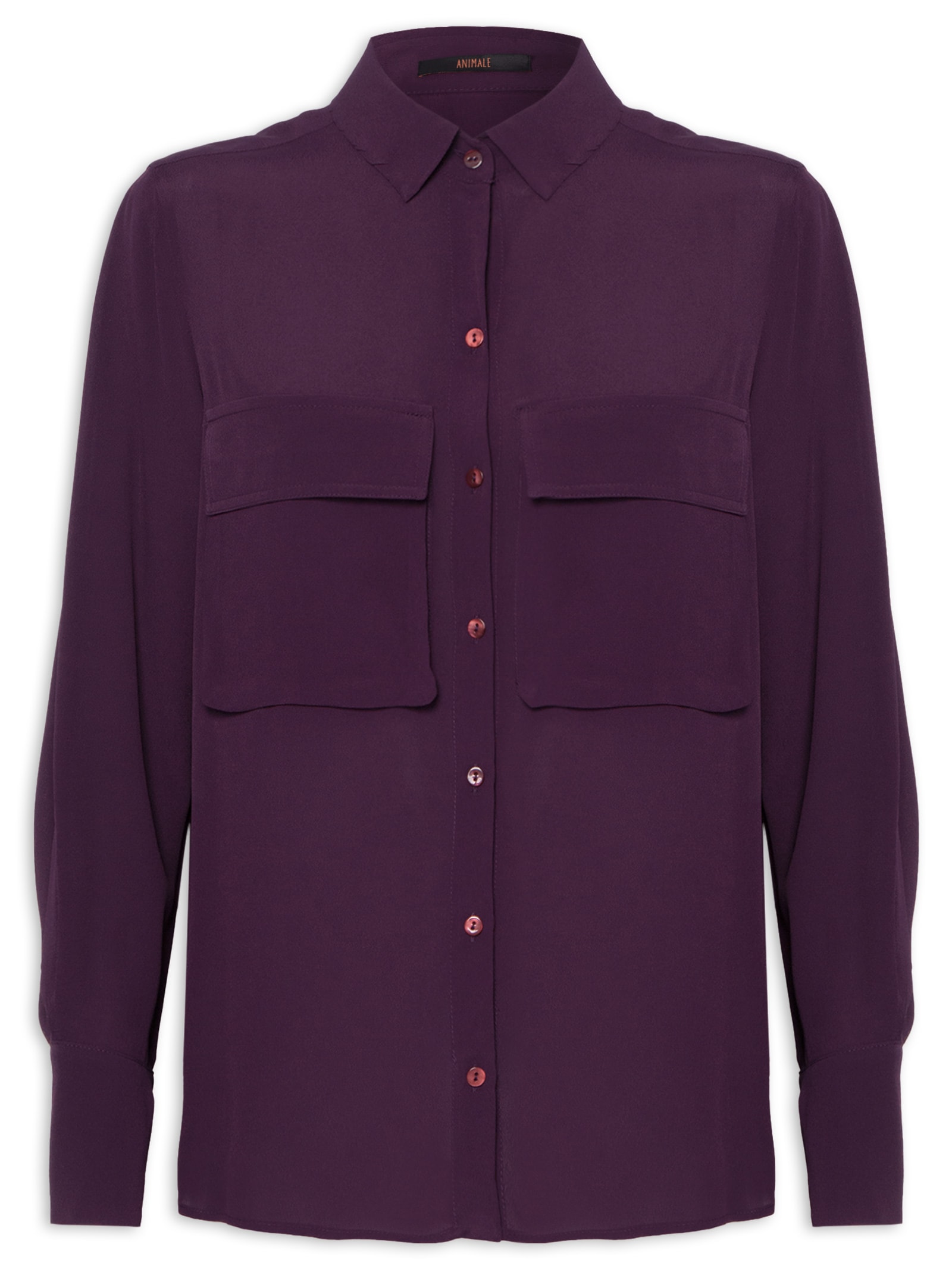 Camisa Feminina Bolsos Safra Roxo Animale